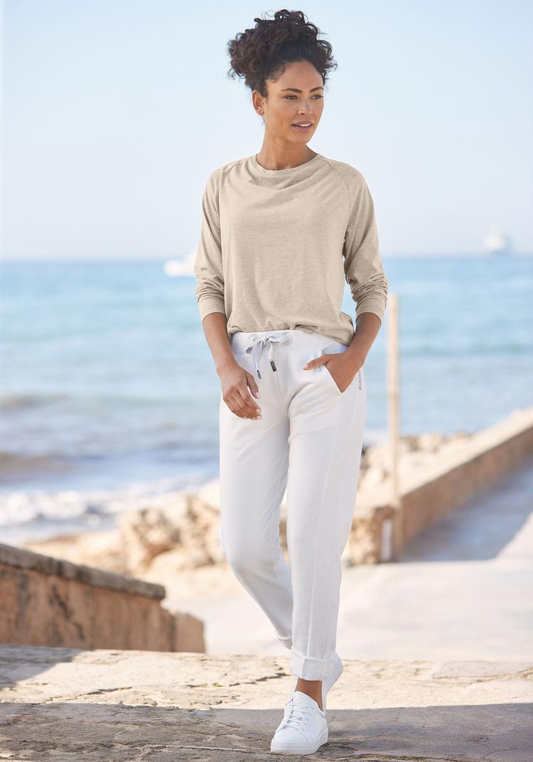 ELBSAND ELBSAND Longsleeve Longshirt Damen - creme meliert - 2 | SportScheck