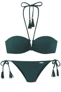 ELBSAND Bandeau-Bikini Bikini Set Damen - Petrol