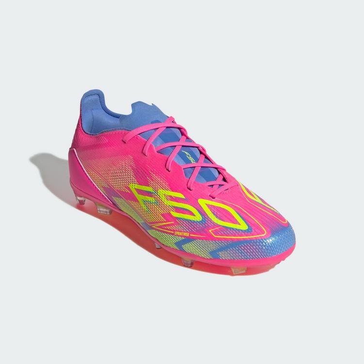 adidas adidas F50 Elite Kids FG Fu&szlig;ballschuh Fu&szlig;ballschuhe Kinder - Lucid Pink / Lucid Lemon / Blue Fusion - 2 | SportScheck