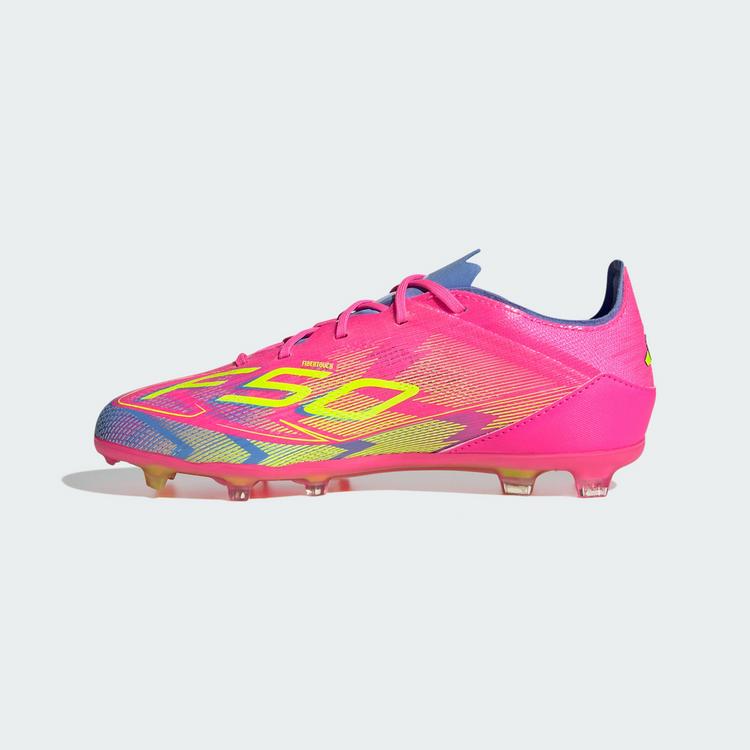 adidas adidas F50 Elite Kids FG Fu&szlig;ballschuh Fu&szlig;ballschuhe Kinder - Lucid Pink / Lucid Lemon / Blue Fusion - 4 | SportScheck