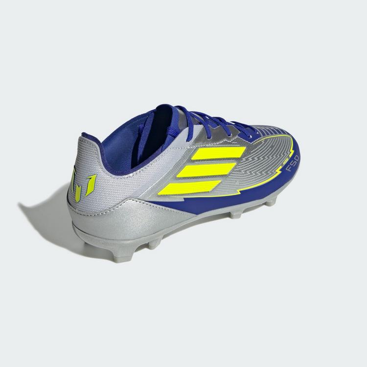 adidas adidas F50 Elite Messi Kids FG Fu&szlig;ballschuh Fu&szlig;ballschuhe Kinder - Silver Metallic / Solar Yellow / Lucid Blue - 3 | SportScheck