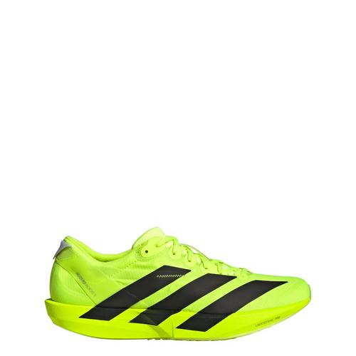 Rückansicht von adidas Adizero Adios 9 Laufschuh Laufschuhe Damen Lucid Lemon / Core Black / Halo Silver