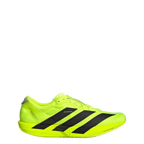 Rückansicht von adidas Adizero Adios 9 Laufschuh Laufschuhe Lucid Lemon / Core Black / Halo Silver