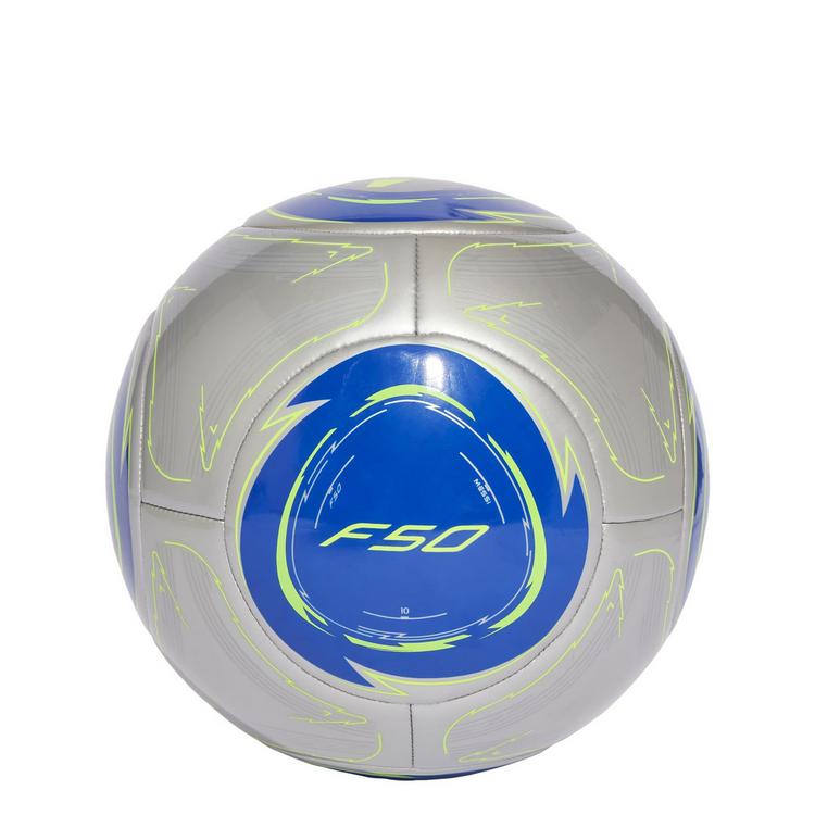 adidas adidas Messi Club Ball Fu&szlig;ball - Silver Metallic / Lucid Blue / Solar Yellow - 0 | SportScheck