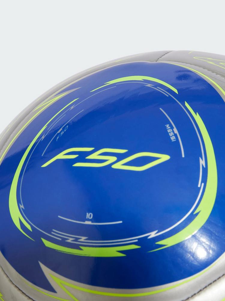 adidas adidas Messi Club Ball Fu&szlig;ball - Silver Metallic / Lucid Blue / Solar Yellow - 1 | SportScheck