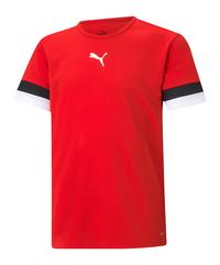 PUMA teamRISE Trikot Kids Hell Trikot Kinder - rotschwarzweiss