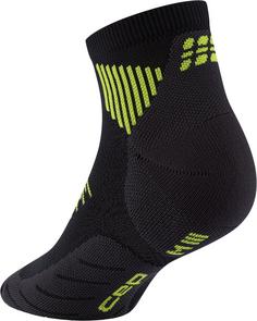 Rückansicht von CEP Laufsocken Herren black/lime