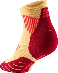 Rückansicht von CEP Laufsocken Herren marigold/burgundy