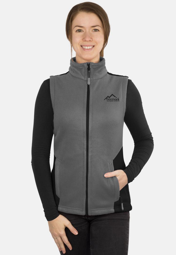 normani Outdoor Sports normani Outdoor Sports Barrie Fleeceweste Damen - Grau - 0 | SportScheck