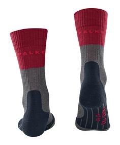 Rückansicht von Falke Laufsocken Herren lightgrey/red (3408)
