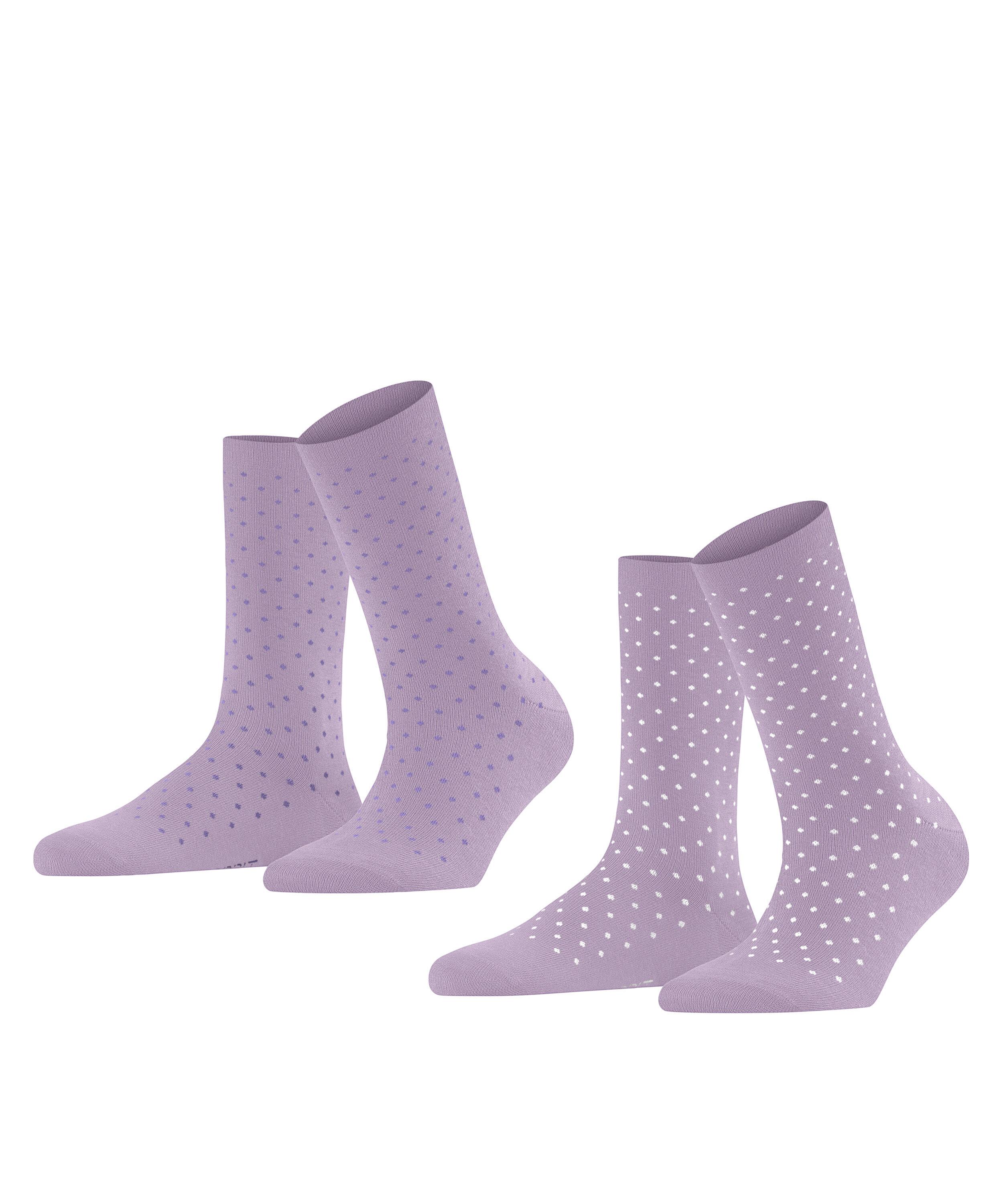 ESPRIT Fine Dot  2-Pack Socken Damen - Mauve (6904)