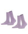 ESPRIT Fine Dot  2-Pack Socken Damen - Mauve (6904)