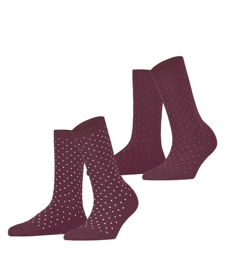ESPRIT ESPRIT Fine Dot  2-Pack Socken Damen - shadow red (8138) - 0 | SportScheck