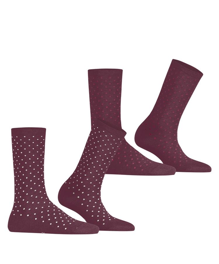 ESPRIT ESPRIT Fine Dot  2-Pack Socken Damen - shadow red (8138) - 0 | SportScheck
