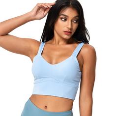 Rückansicht von YEAZ REAL BABE Sport-BH Damen Clear Blue