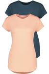 ALIFE AND KICKIN AriAK T-Shirt Damen - mellow peach / nightblue