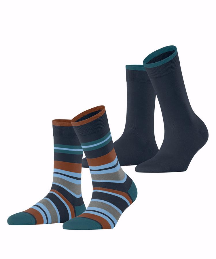 ESPRIT ESPRIT Retro Stripe SO  2-Pack Socken Damen - space blue (6116) - 0 | SportScheck