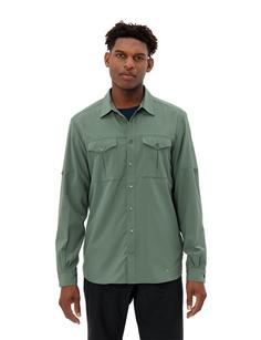 Rückansicht von VAUDE Men's Rosemoor LS Shirt II Funktionsbluse Herren agave