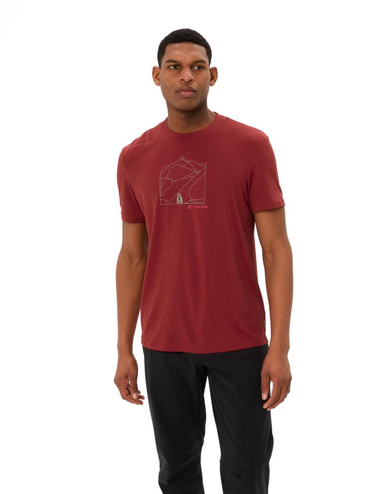 VAUDE VAUDE SE Men's Ossola Print T-Shirt T-Shirt Herren - carmine - 0 | SportScheck