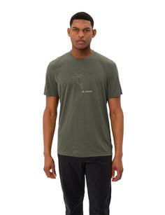 Rückansicht von VAUDE SE Men's Ossola Print T-Shirt T-Shirt Herren khaki