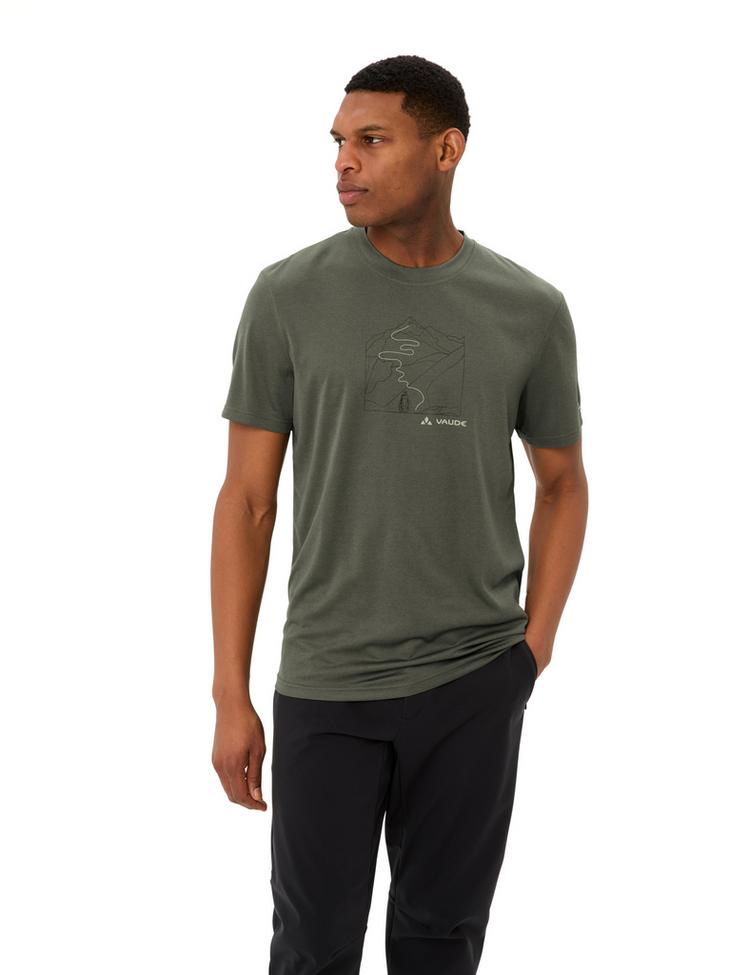 VAUDE VAUDE SE Men's Ossola Print T-Shirt T-Shirt Herren - khaki - 2 | SportScheck