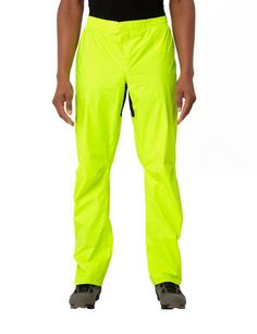 Rückansicht von VAUDE Men's Drop Pants II Fahrradhose Herren neon yellow uni