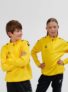 Rückansicht von hummel hmlCORE XK HALF ZIP POLY SWEAT KIDS Funktionssweatshirt Kinder SPORTS YELLOW