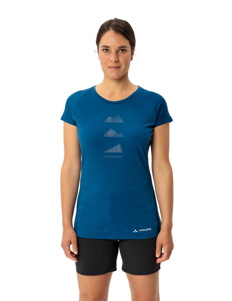 VAUDE VAUDE Women's Tekoa Wool T-Shirt T-Shirt Damen - shore blue - 0 | SportScheck