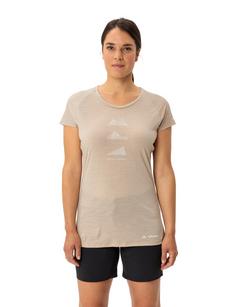Rückansicht von VAUDE Women's Tekoa Wool T-Shirt T-Shirt Damen linen