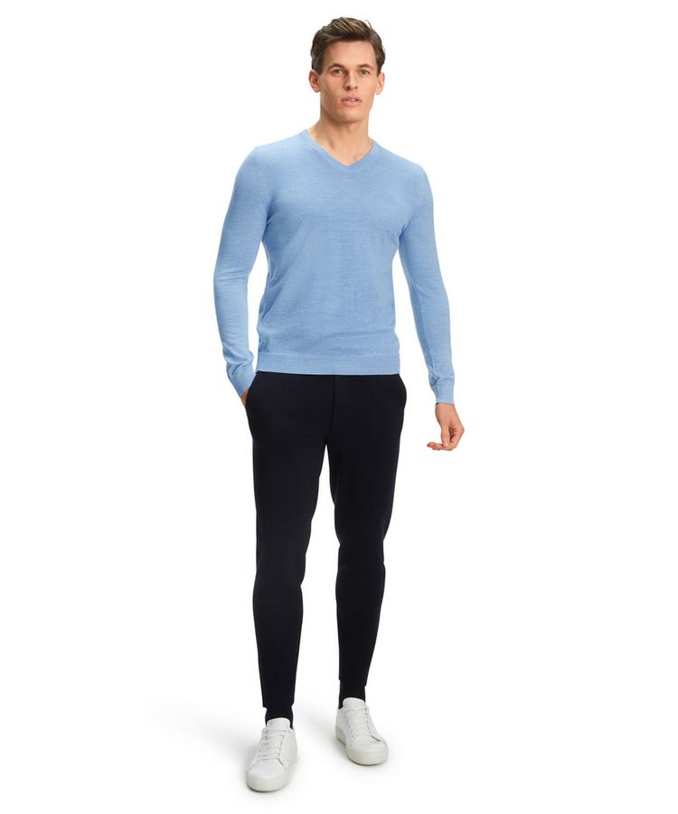 Falke Falke Merino X-Fine V-Neck Strickpullover Herren - azur mel. (6857) - 4 | SportScheck