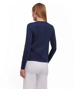 Rückansicht von Falke Langarmshirt T-Shirt Damen space blue (6116)