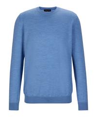Falke Merino X-Fine Crew Neck Strickpullover Herren - azur mel. (6857)