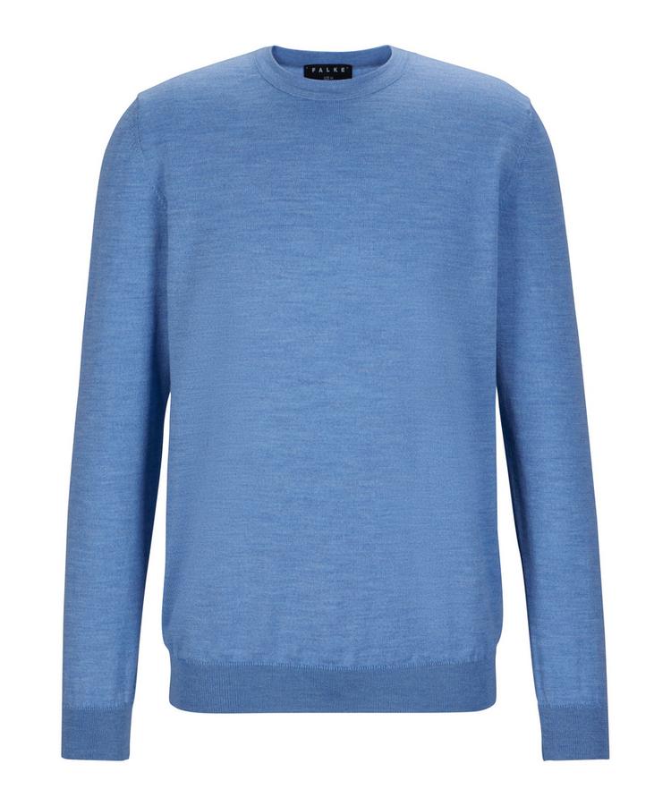 Falke Falke Merino X-Fine Crew Neck Strickpullover Herren - azur mel. (6857) - 0 | SportScheck