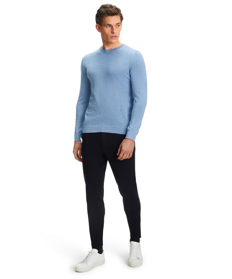 Falke Falke Merino X-Fine Crew Neck Strickpullover Herren - azur mel. (6857) - 4 | SportScheck