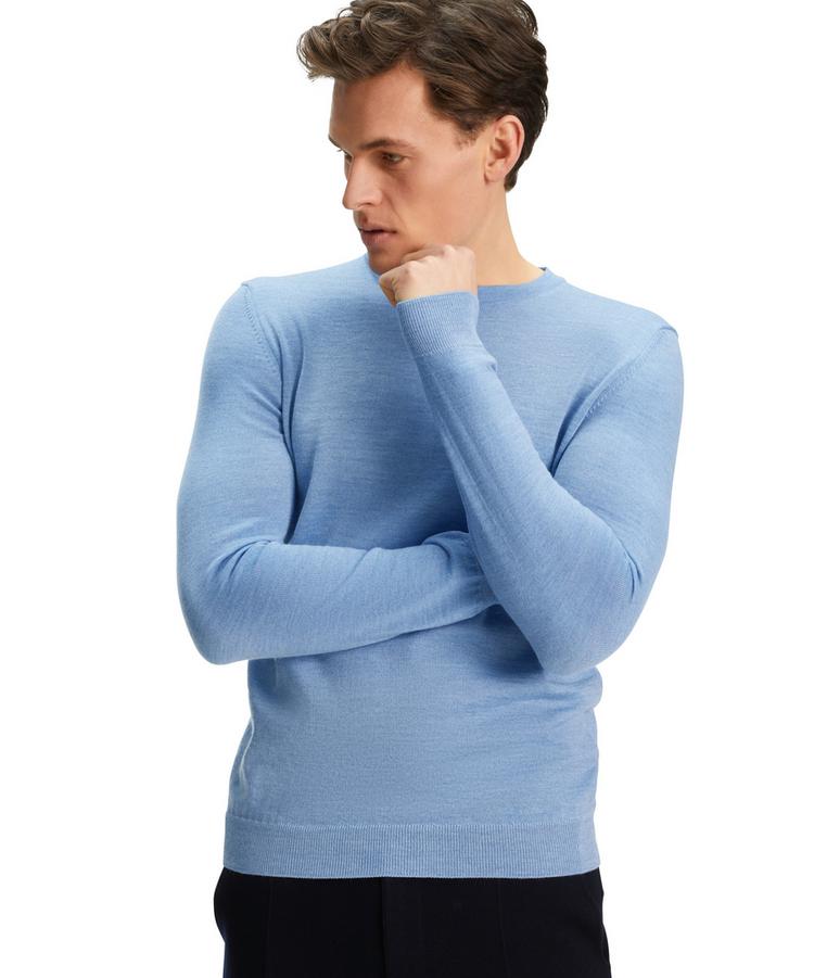 Falke Falke Merino X-Fine Crew Neck Strickpullover Herren - azur mel. (6857) - 5 | SportScheck