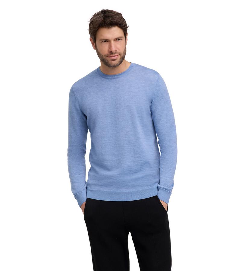 Falke Falke Merino X-Fine Crew Neck Strickpullover Herren - azur mel. (6857) - 0 | SportScheck