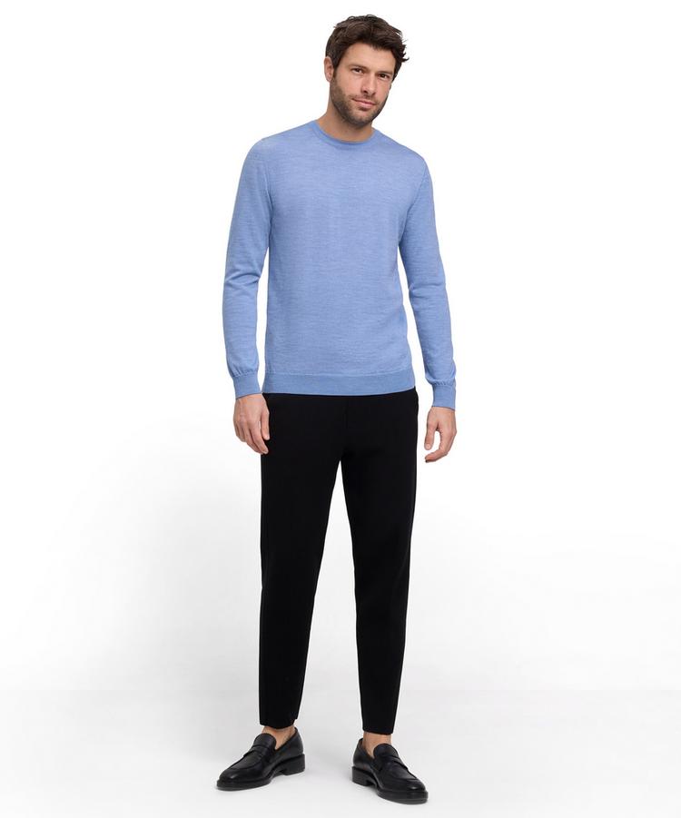 Falke Falke Merino X-Fine Crew Neck Strickpullover Herren - azur mel. (6857) - 1 | SportScheck