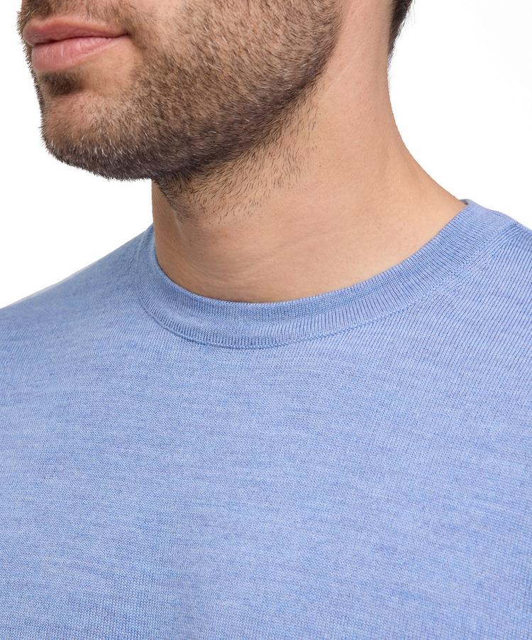 Falke Falke Merino X-Fine Crew Neck Strickpullover Herren - azur mel. (6857) - 3 | SportScheck