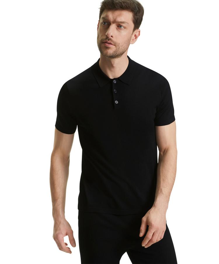 Falke Falke Merino Ultrafine Poloshirt Herren - black (3000) - 5 | SportScheck