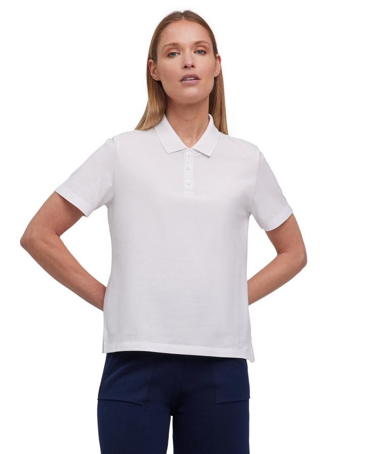 Falke Falke Pima Piqu&eacute; Boxy Poloshirt Damen - white (2000) - 0 | SportScheck