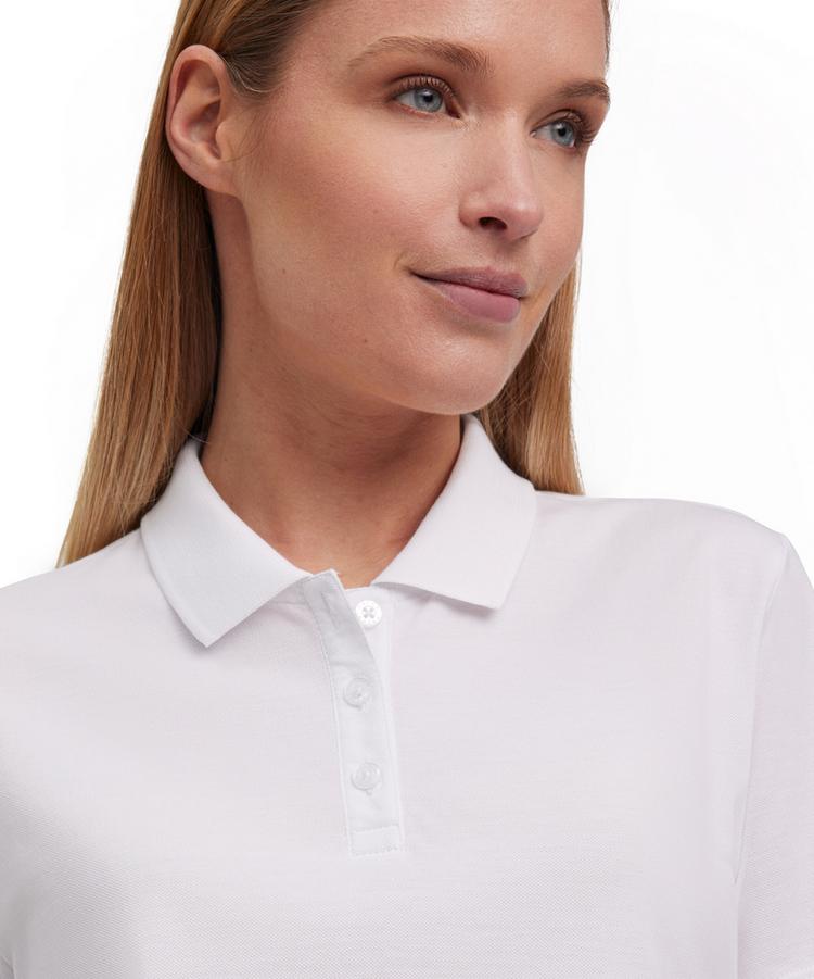 Falke Falke Pima Piqu&eacute; Boxy Poloshirt Damen - white (2000) - 2 | SportScheck
