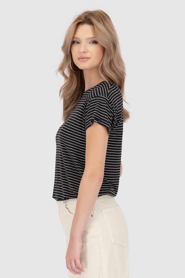 ALIFE AND KICKIN ALIFE AND KICKIN MalisaAK T-Shirt Damen - black stripes - 1 | SportScheck