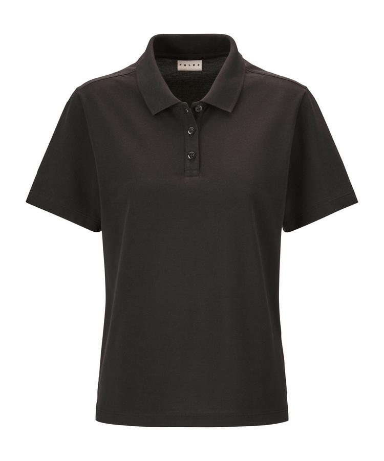 Falke Falke Pima Piqu&eacute; Boxy Poloshirt Damen - black (3000) - 0 | SportScheck