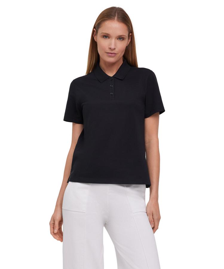 Falke Falke Pima Piqu&eacute; Boxy Poloshirt Damen - black (3000) - 0 | SportScheck