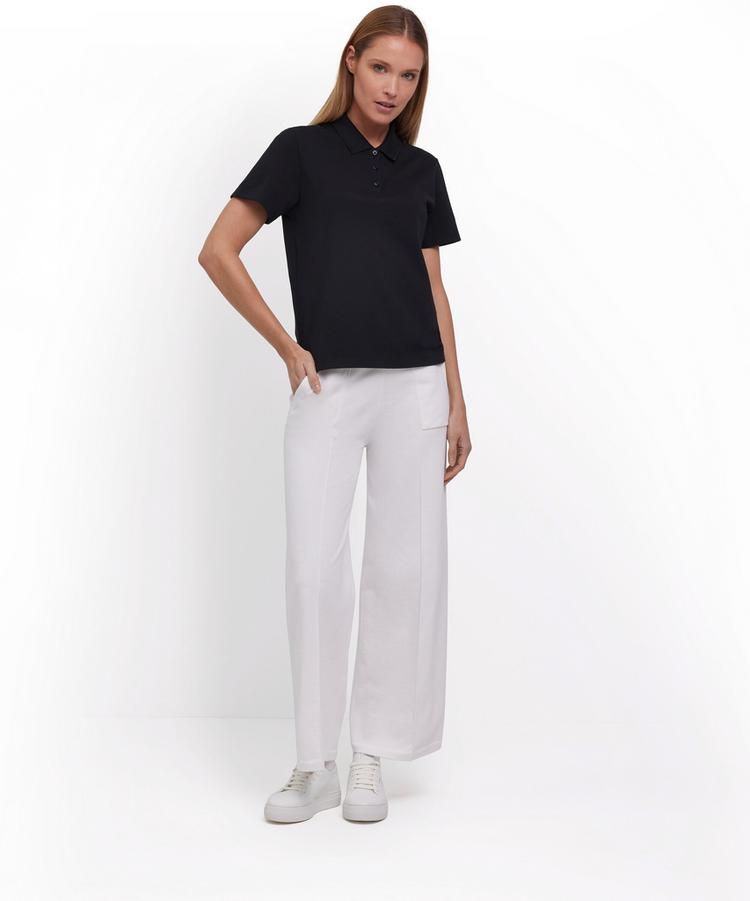 Falke Falke Pima Piqu&eacute; Boxy Poloshirt Damen - black (3000) - 1 | SportScheck