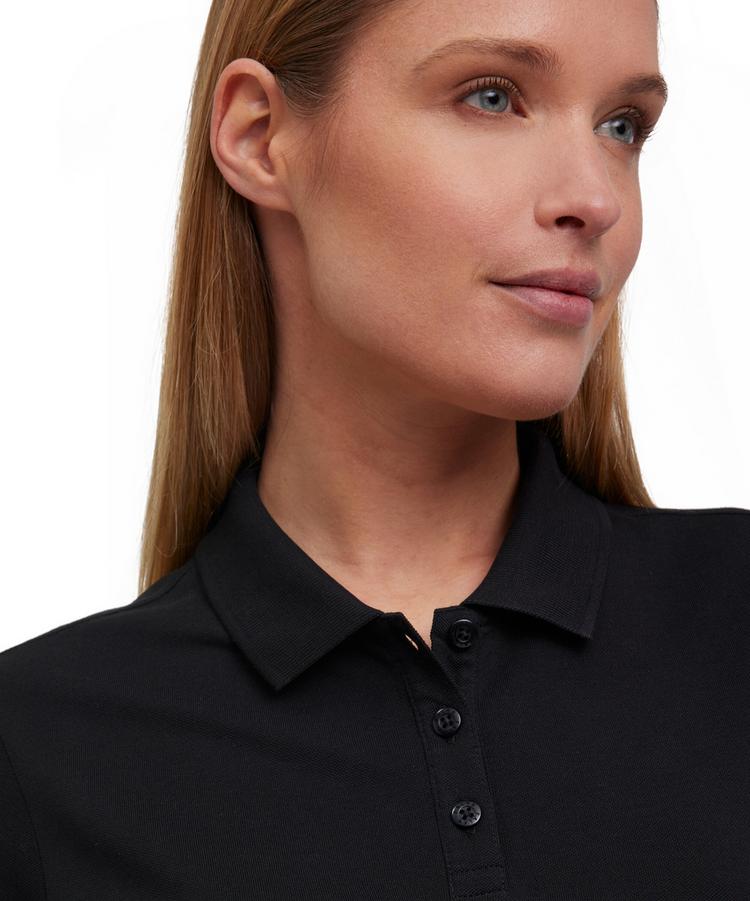 Falke Falke Pima Piqu&eacute; Boxy Poloshirt Damen - black (3000) - 2 | SportScheck