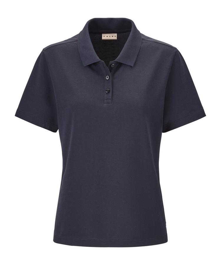 Falke Falke Pima Piqu&eacute; Boxy Poloshirt Damen - space blue (6116) - 0 | SportScheck