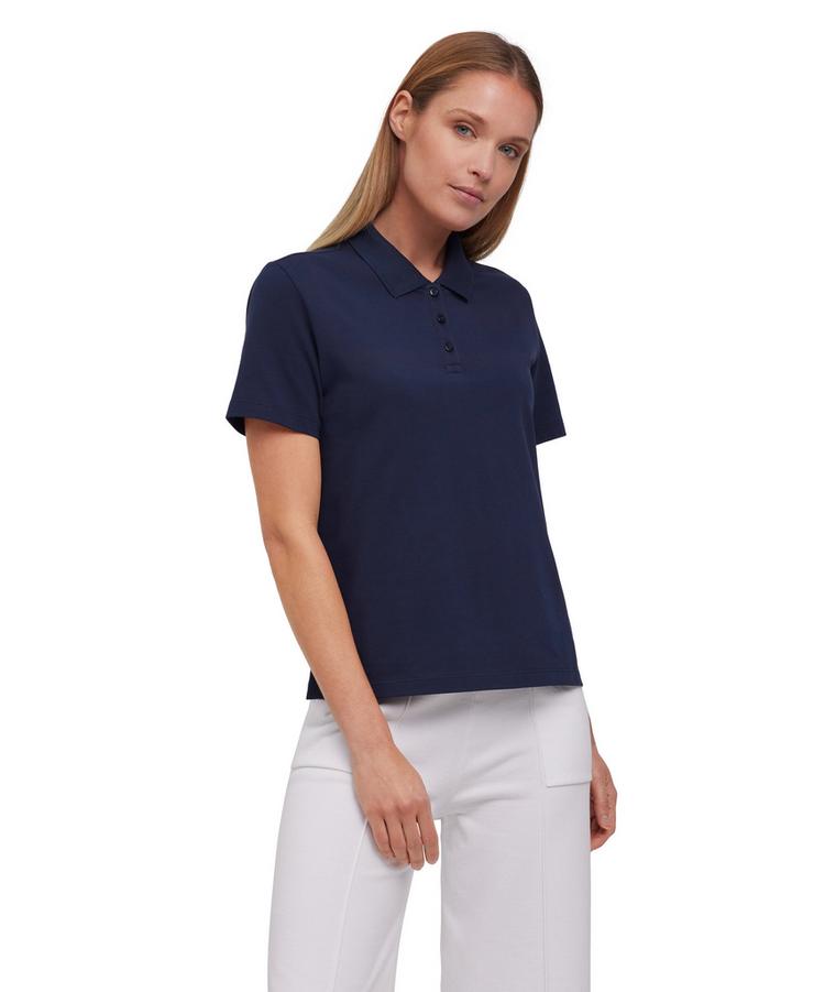 Falke Falke Pima Piqu&eacute; Boxy Poloshirt Damen - space blue (6116) - 0 | SportScheck