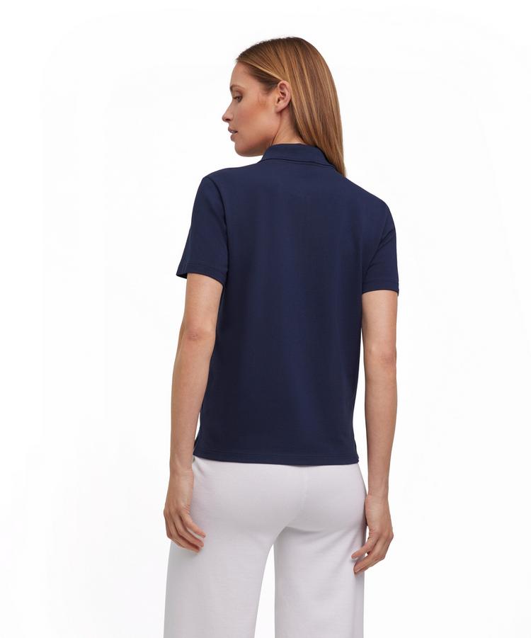 Falke Falke Pima Piqu&eacute; Boxy Poloshirt Damen - space blue (6116) - 0 | SportScheck