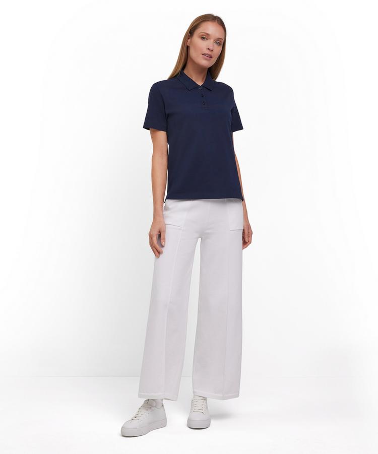 Falke Falke Pima Piqu&eacute; Boxy Poloshirt Damen - space blue (6116) - 1 | SportScheck
